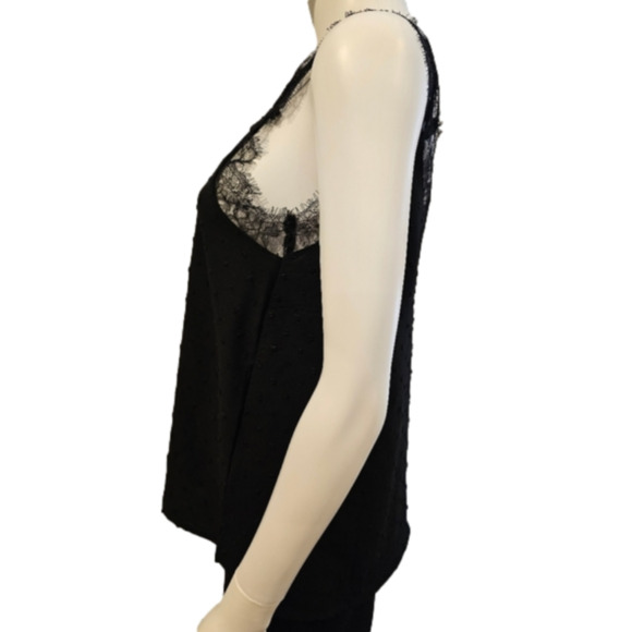 Source Unknown Swiss Dot Lace Edged Cami Size M - Picture 5 of 8